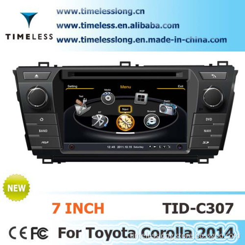 2 DIN Car GPS Navigation for Toyota Corolla 2014 with Built-in GPS, A8 Chipset, RDS, Bt, 3G/WiFi, 20 Dics Momery (TID-C307)